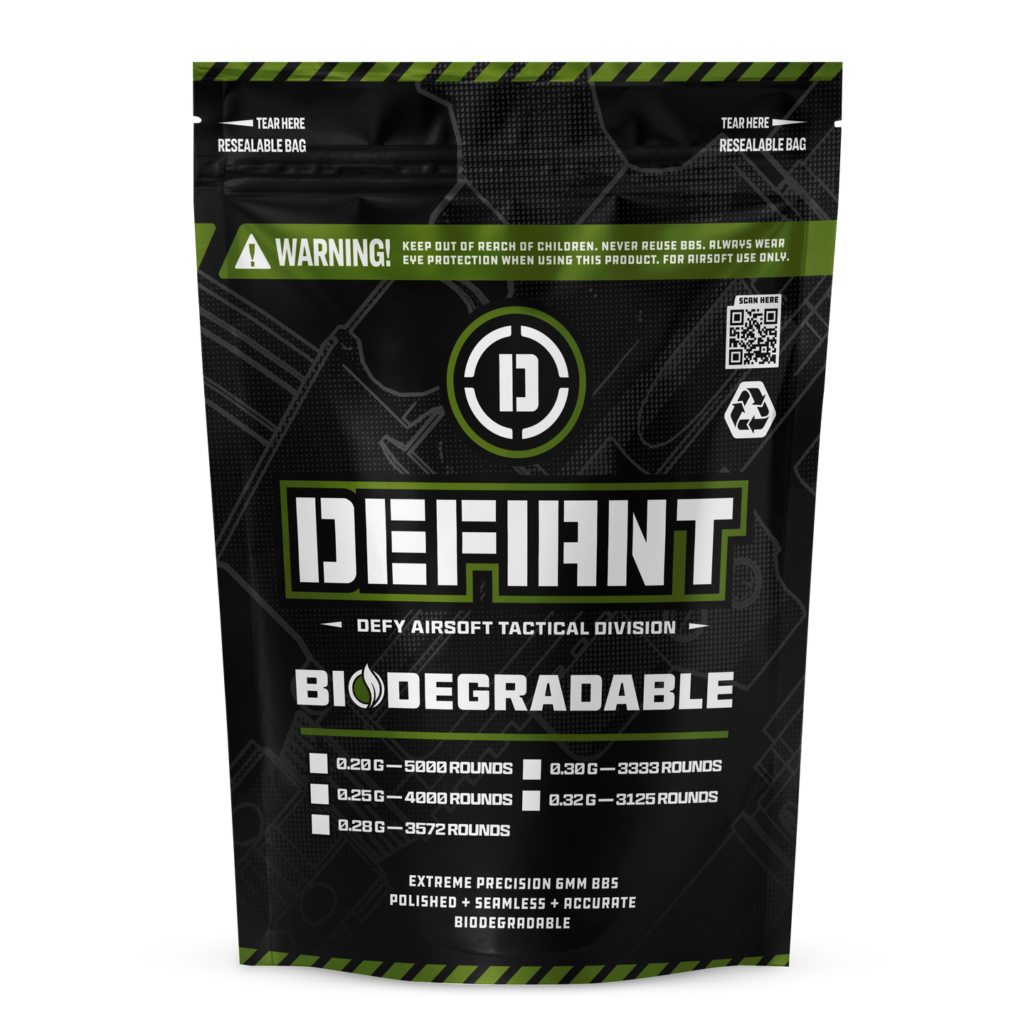 Defiant Biodegradable Airsoft BBs